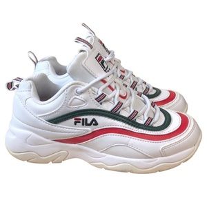 FILA sneakers RAY “Italy” 3RM00672-124 size 4 kids white red green holiday color